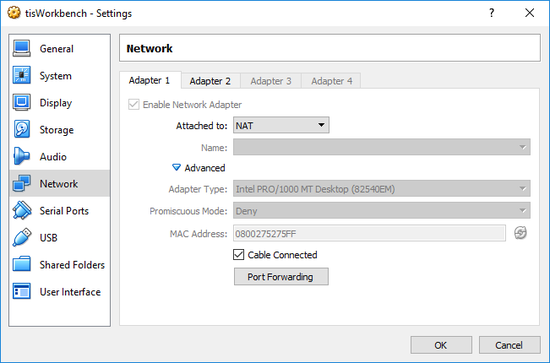 VirtualBox - Netzwerkkonfiguration pro Image